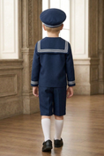 Bild in Galerie-Betrachter laden, Dark Blue Striped Shirt 2-Piece Set