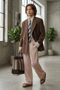 Load image into Gallery viewer, Pink Striped Straight Leg Pants