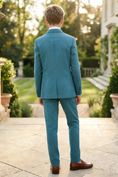 Bild in Galerie-Betrachter laden, Boys Teal 2-Piece Suit for Country Garden