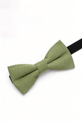 Load image into Gallery viewer, Boys Sage Green Linen Bow Tie for Weddings