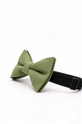 Load image into Gallery viewer, Boys Sage Green Linen Bow Tie for Weddings