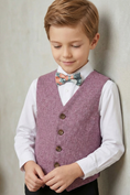 Bild in Galerie-Betrachter laden, Pink V-neck Single-Breasted Vest