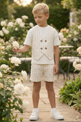 Bild in Galerie-Betrachter laden, Off-White Striped Double-Breasted 2-Piece Set