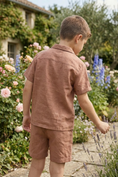 Bild in Galerie-Betrachter laden, Light Reddish-Brown Shirt 2-Piece Set