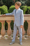 Charger l'image dans la visionneuse de la galerie, Boys Light Blue Linen 3-Piece Suit