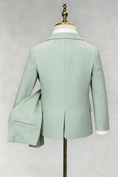 Bild in Galerie-Betrachter laden, Boys Sage Green Pinstripe 2-piece Suit