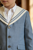 Load image into Gallery viewer, Boys Blue Sailor Collar 2-piece Suit