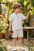 Bild in Galerie-Betrachter laden, White Striped Shirt 2-piece set