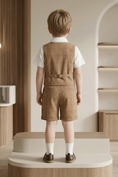 Bild in Galerie-Betrachter laden, Light Brown Plaid Double-Breasted 2-Piece Set