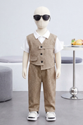 Load image into Gallery viewer, V-neck Single-Breasted Asymmetrical Vest 2-Piece Set