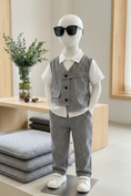 Load image into Gallery viewer, V-neck Single-Breasted Asymmetrical Vest 2-Piece Set