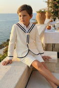 Charger l'image dans la visionneuse de la galerie, Boys White Sailor Collar 2-Piece Suit