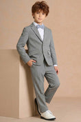 Charger l'image dans la visionneuse de la galerie, Boys Light Grey 2-Piece Suit for Weddings