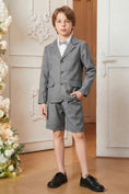 Bild in Galerie-Betrachter laden, Boys Light Grey Blazer & Shorts 2-piece Suit