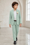 Load image into Gallery viewer, Mint Green Single-Breasted 2-Piece Suit