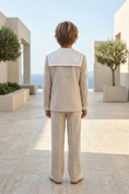 Bild in Galerie-Betrachter laden, Light Khaki Satin Sailor Collar 2-Piece Set