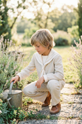 Bild in Galerie-Betrachter laden, Light Khaki Satin Sailor Collar 2-Piece Set