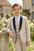Charger l'image dans la visionneuse de la galerie, Khaki And Black Single-Breasted 3-Piece Suit