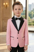 Load image into Gallery viewer, Boys Pink Tuxedo 2-Piece Suit