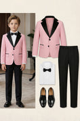 Load image into Gallery viewer, Boys Pink Tuxedo 2-Piece Suit