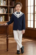 Charger l'image dans la visionneuse de la galerie, Boys Navy Sailor Collar 2-Piece Suit