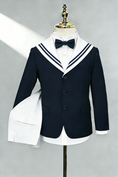 Charger l'image dans la visionneuse de la galerie, Boys Navy Sailor Collar 2-Piece Suit