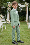Bild in Galerie-Betrachter laden, Boys Sage Green Check 2-Piece Suit