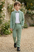 Bild in Galerie-Betrachter laden, Boys Sage Green Check 2-Piece Suit