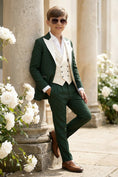 Bild in Galerie-Betrachter laden, Boys Green Tuxedo 3-Piece Suit for Weddings