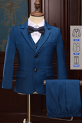 Bild in Galerie-Betrachter laden, Boys Navy Blue 3-Piece Suit for Weddings