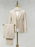 Charger l'image dans la visionneuse de la galerie, Beige Cotton Linen Single-Breasted 3-Piece Suit