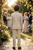 Charger l'image dans la visionneuse de la galerie, Beige Cotton Linen Single-Breasted 3-Piece Suit