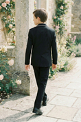 Bild in Galerie-Betrachter laden, Black Contrasting Notched Lapel Single-Breasted Suit Jacket