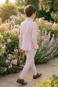 Bild in Galerie-Betrachter laden, Pink And White Striped Seersucker 2-Piece Suit