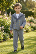 Gallery viewerに画像を読み込む, Boys Grey Sailor Collar 2-Piece Suit