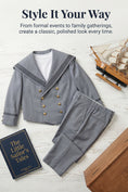 Gallery viewerに画像を読み込む, Boys Grey Sailor Collar 2-Piece Suit
