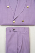 Bild in Galerie-Betrachter laden, Boys Lavender Double-Breasted Suit 2-piece Suit
