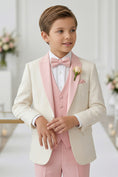 Bild in Galerie-Betrachter laden, Boys Ivory & Pink Tuxedoe 3-Piece Suit