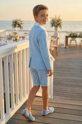Bild in Galerie-Betrachter laden, Boys Sky Blue Blazer & Shorts 2-piece Suit
