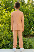 Charger l'image dans la visionneuse de la galerie, Coral Pink And Bright Yellow Double-Breasted 2-Piece Suit