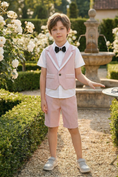 Load image into Gallery viewer, Pink Cotton-Linen Blend V-Neck Vest 2-Piece Set