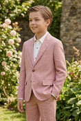 Bild in Galerie-Betrachter laden, Boys Dusty Pink Linen-Blend 2-piece Suit