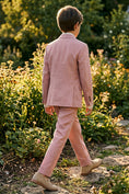 Bild in Galerie-Betrachter laden, Boys Dusty Pink Linen-Blend 2-piece Suit