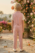 Bild in Galerie-Betrachter laden, Pink Double-Breasted Vest 2-Piece Set
