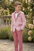 Cargar la imagen en la vista de la galería, Pink And Light Pink Cotton-Linen Blend 2-Piece Suit