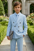 Bild in Galerie-Betrachter laden, Sky Blue Double-Breasted 2-Piece Suit