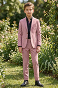 Cargar la imagen en la vista de la galería, Boys Dusty Pink 2-piece Suit for Garden Weddings