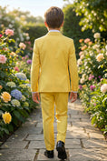 Load image into Gallery viewer, Boys Bright Yellow 3-Piece Suit for Garden Weddings