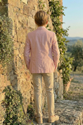 Bild in Galerie-Betrachter laden, Pink and Khaki Cotton-Linen Single-Breasted 2-Piece Suit