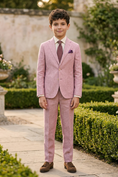 Charger l'image dans la visionneuse de la galerie, Pink Cotton Linen Single-Breasted 2-Piece Suit